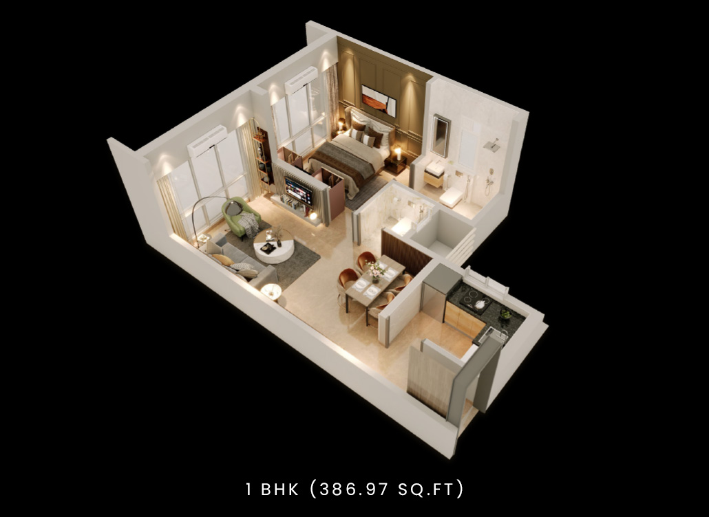1 BHK Floor Plan — Seventh Avenue Byculla